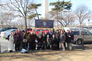St. Joseph Parishioners arrive at the March for Life January 22, 2015: Maggie Albonetti, Arthur Anderson, Joseph Carbone, Joe Cascio, Tom Davis , John Delany, Chuck Hickson, Lorraine Levano, Donald McCabe, John McCabe, Donna McMaster, Aja Nwaeke, Ann O’Brien Art O’Brien, Cathy O’Sullivan, Mary Kate O’Sullivan, Hanna O’Neill Victoria Rouse, John Russo, Fr. Joseph Scolaro, Fran Skinner, Lenore Tener, Marta Waters and Marty Waters