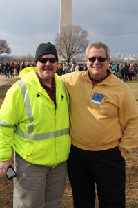 Brothers for Life - John McCabe (r) is joined by his sibling, Donald McCabe, who traveled from Massachusetts to join St. Joseph's pilgrimage to the March for Life.